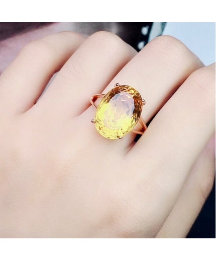 Natural Citrine Ring, 925 Sterling Sliver, Citrine Engagement Ring, Citrine Wedding Ring, luxury Ring, Ring/Band, Citrine Oval cut Ring | Save 33% - Rajasthan Living 3