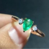 Natural Emerald & Cubic Zirconia Woman Ring, 925 Sterling Silver, Emerald Ring, Statement Ring, Engagement and Wedding Ring | Save 33% - Rajasthan Living 10