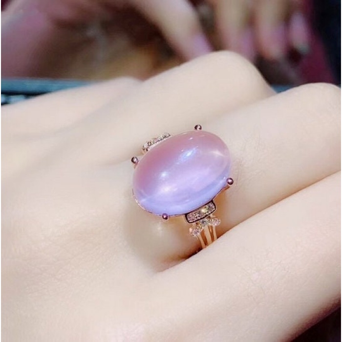 Natural Rose Quartz Ring, 925 Sterling Sliver, Rose Quartz Engagement Ring, Garnet Wedding Ring Garnet luxury Ring, Ring/Band, Oval Cabochon | Save 33% - Rajasthan Living 7