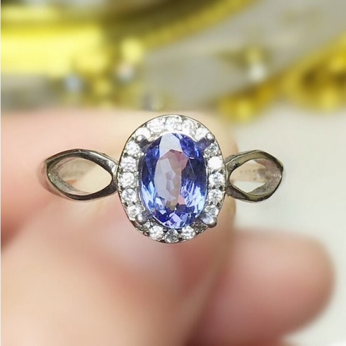 Natural Tanzanite Ring,925 Sterling Sliver,Engagement Ring,Wedding Ring, luxury Ring, solitaire Ring, Oval cut Ring | Save 33% - Rajasthan Living 5