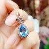 Natural Blue Topaz Pendant, Engagement Blue Topaz Silver Pendent, Woman Pendant, Pendant Necklace, Luxury Pendent, Pear Cut Stone Pendent | Save 33% - Rajasthan Living 14