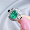 Natural Emerald & Cubic Zirconia Woman Ring, 925 Sterling Silver, Emerald Ring, Statement Ring, Engagement and Wedding Ring | Save 33% - Rajasthan Living 12