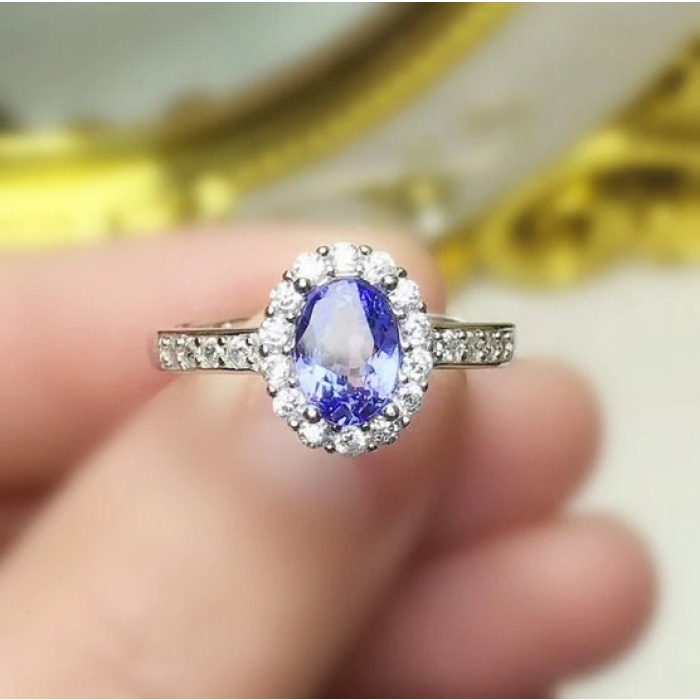 Natural Tanzanite Ring,925 Sterling Sliver,Engagement Ring,Wedding Ring, luxury Ring, solitaire Ring, Oval cut Ring | Save 33% - Rajasthan Living 6