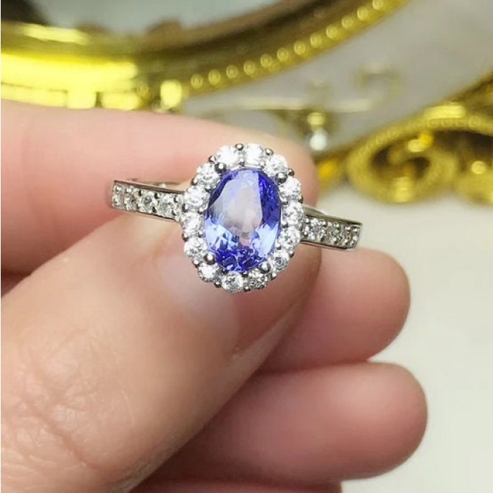 Natural Tanzanite Ring,925 Sterling Sliver,Engagement Ring,Wedding Ring, luxury Ring, solitaire Ring, Oval cut Ring | Save 33% - Rajasthan Living 8