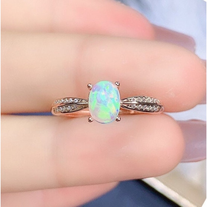 Natural Fire Opal Ring,925 Sterling Silver,Engagement Ring, Wedding Ring, Luxury Ring, Ring/Band | Save 33% - Rajasthan Living 8