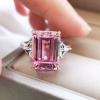 Pink Sapphire Ring, Citrine Ring, 925 Sterling Silver Woman Ring,Statement Ring,Engagement and Wedding Ring,Luxury Ring, Emerald Cut Ring | Save 33% - Rajasthan Living 11