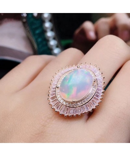 Natural Fire Opal Ring, 925 Sterling Silver, Engagement Ring, Wedding Ring, Luxury Ring, Ring/Band, Oval Opal Ring, Bridesmaids Gift | Save 33% - Rajasthan Living 3