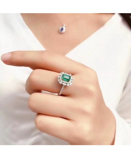 Natural Emerald Woman Ring, 925 Sterling Silver, Emerald Ring, Statement Ring, Engagement and Wedding Ring | Save 33% - Rajasthan Living 3