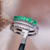 Natural Emerald & Cubic Zirconia Woman Ring, 925 Sterling Silver, Emerald Ring, Statement Ring, Engagement and Wedding Ring | Save 33% - Rajasthan Living 14