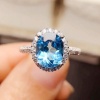 Natural Blue Topaz Ring, 925 Sterling Silver, Topaz Engagement Ring, Topaz Ring,  Wedding Ring, Topaz Luxury Ring, Ring/Band, Oval Cut Ring | Save 33% - Rajasthan Living 14