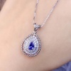 Natural Tanzanite Pendant, Engagement Pendent, Tanzanite Silver Pendent, Woman Pendant, Pendant Necklace, Luxury Pendent Pear Cut Pendent | Save 33% - Rajasthan Living 16