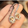 Natural Citrine Drop Earrings, 925 Sterling Silver, Citrine Earrings, Silver Earrings, Citrine Luxury Earrings, Oval Cut Stone Earrings | Save 33% - Rajasthan Living 9