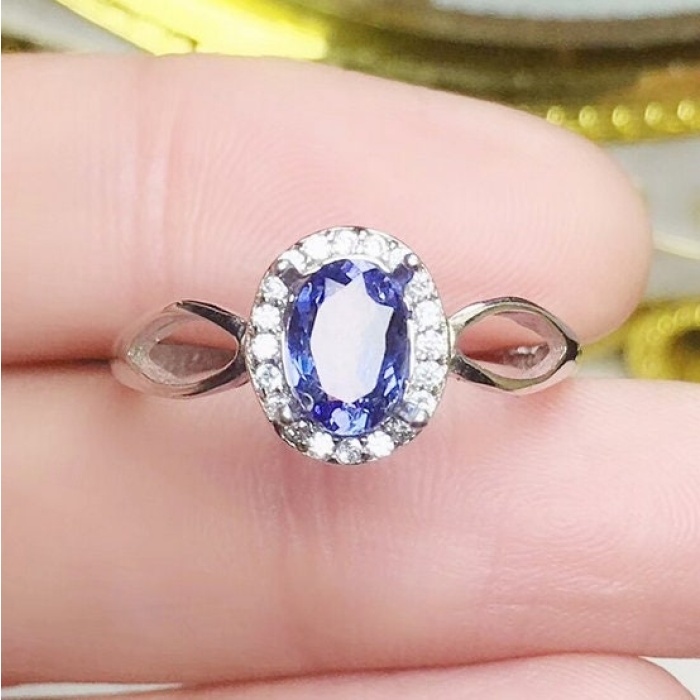 Natural Tanzanite Ring,925 Sterling Sliver,Engagement Ring,Wedding Ring, luxury Ring, solitaire Ring, Oval cut Ring | Save 33% - Rajasthan Living 10