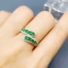 Natural Emerald & Cubic Zirconia Woman Ring, 925 Sterling Silver, Emerald Ring, Statement Ring, Engagement and Wedding Ring | Save 33% - Rajasthan Living 11