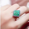 Natural Emerald & Cubic Zirconia Woman Ring, 925 Sterling Silver, Emerald Ring, Statement Ring, Engagement and Wedding Ring | Save 33% - Rajasthan Living 16