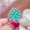 Natural Emerald & Cubic Zirconia Woman Ring, 925 Sterling Silver, Emerald Ring, Statement Ring, Engagement and Wedding Ring | Save 33% - Rajasthan Living 13