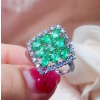 Natural Emerald & Cubic Zirconia Woman Ring, 925 Sterling Silver, Emerald Ring, Statement Ring, Engagement and Wedding Ring | Save 33% - Rajasthan Living 15