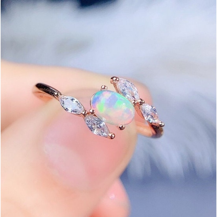 Natural Fire Opal Ring,925 Sterling Silver,Engagement Ring, Wedding Ring, Luxury Ring, Ring/Band | Save 33% - Rajasthan Living 9