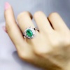 Natural Emerald & Cubic Zirconia Woman Ring, 925 Sterling Silver, Emerald Ring, Statement Ring, Engagement and Wedding Ring | Save 33% - Rajasthan Living 10