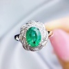 Natural Emerald & Cubic Zirconia Woman Ring, 925 Sterling Silver, Emerald Ring, Statement Ring, Engagement and Wedding Ring | Save 33% - Rajasthan Living 9