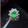 Natural Emerald & Cubic Zirconia Woman Ring, 925 Sterling Silver, Emerald Ring, Statement Ring, Engagement and Wedding Ring | Save 33% - Rajasthan Living 12