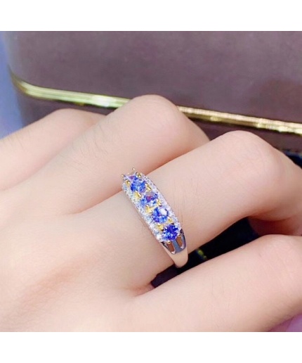 Natural Tanzanite Ring,925 Sterling Sliver,Engagement Ring,Wedding Ring, luxury Ring, solitaire Ring, Round cut Ring | Save 33% - Rajasthan Living 3