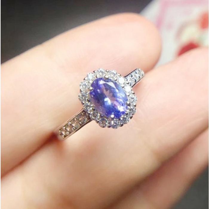 Natural Tanzanite Ring,925 Sterling Sliver,Engagement Ring,Wedding Ring, luxury Ring, solitaire Ring, Oval cut Ring | Save 33% - Rajasthan Living 7