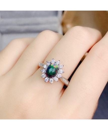 Natural Black Opal Ring,925 Sterling Silver,Engagement Ring, Wedding Ring, Luxury Ring, Ring/Band | Save 33% - Rajasthan Living 3