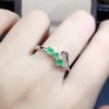 Natural Emerald & Cubic Zirconia Woman Ring, 925 Sterling Silver, Emerald Ring, Statement Ring, Engagement and Wedding Ring | Save 33% - Rajasthan Living 16