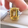 Lab Citrine Ring, Woman Ring, 925 Sterling Silver Citrine Ring, Statement Ring, Engagement and Wedding Ring, Emerald Cut Ring | Save 33% - Rajasthan Living 7