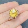 Natural Citrine Ring, 925 Sterling Sliver, Citrine Engagement Ring, Citrine Wedding Ring, luxury Ring, Ring/Band, Citrine Round cut Ring | Save 33% - Rajasthan Living 15