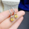 Natural Citrine Drop Earrings, 925 Sterling Silver, Citrine Earrings, Ruby Silver Earrings, Citrine Luxury Earrings, Oval Cut Stone Earrings | Save 33% - Rajasthan Living 11