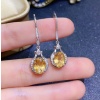 Natural Citrine Drop Earrings, 925 Sterling Silver, Citrine Earrings, Ruby Silver Earrings, Citrine Luxury Earrings, Oval Cut Stone Earrings | Save 33% - Rajasthan Living 15