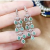 Natural Emerald Drop Earrings, 925 Sterling Silver, Emerald Drop Earrings, Emerald Silver Earrings, Luxury Earrings, Pear Cut Stone Earrings | Save 33% - Rajasthan Living 12