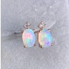 Natural Opal Studs Earrings, 925 Sterling Silver, Opal Studs Earrings, Earrings, Opal Earrings, Luxury Earrings, Oval Stone Earrings | Save 33% - Rajasthan Living 13