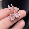 Natural Rose Quartz Drop Earrings, 925 Sterling Silver, Rose Quartz Drop Earrings, Rose Quartz Earrings, Luxury Earrings, Oval Cabochon | Save 33% - Rajasthan Living 11