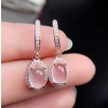 Natural Rose Quartz Drop Earrings, 925 Sterling Silver, Rose Quartz Drop Earrings, Rose Quartz Earrings, Luxury Earrings, Oval Cabochon | Save 33% - Rajasthan Living 14