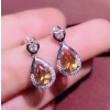 Natural Citrine Drop Earrings, 925 Sterling Silver, Citrine Earrings, Silver Earrings, Citrine Luxury Earrings, Pear Cut Stone Earrings | Save 33% - Rajasthan Living 11