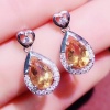 Natural Citrine Drop Earrings, 925 Sterling Silver, Citrine Earrings, Silver Earrings, Citrine Luxury Earrings, Pear Cut Stone Earrings | Save 33% - Rajasthan Living 9