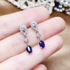 Natural Sapphire Drop Earrings, 925 Sterling Silver, Sapphire Earrings, Sapphire Silver Earrings, Luxury Earrings, Oval Cut Stone Earrings | Save 33% - Rajasthan Living 12