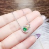 Natural Emerald Pendant, Engagement Pendent, Emerald Silver Pendent, Woman Pendant, Pendant Necklace, Luxury Pendant, Oval Cut Stone Pendent | Save 33% - Rajasthan Living 12