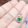 Natural Emerald Pendant, Engagement Pendent, Emerald Silver Pendent, Woman Pendant, Pendant Necklace, Luxury Pendant, Oval Cut Stone Pendent | Save 33% - Rajasthan Living 15