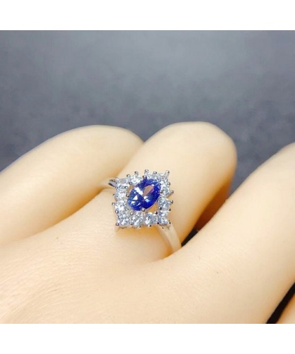 Natural Tanzanite Ring,925 Sterling Sliver,Engagement Ring,Wedding Ring, luxury Ring, solitaire Ring, Oval cut Ring | Save 33% - Rajasthan Living 3