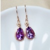 Natural Amethyst Drop Earrings, 925 Sterling SIlver Drop Earrings, Amethyst Earrings, Gold Earrings, Luxury Earrings, Pear Cut Earrings | Save 33% - Rajasthan Living 10