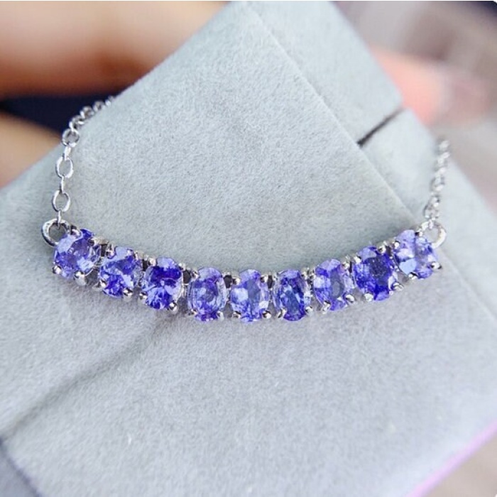 Natural Tanzanite Pendant, Engagement Pendent, Tanzanite Silver Pendent, Woman Pendant, Pendant Necklace, Luxury Pendent, Oval Cut Pendent | Save 33% - Rajasthan Living 7