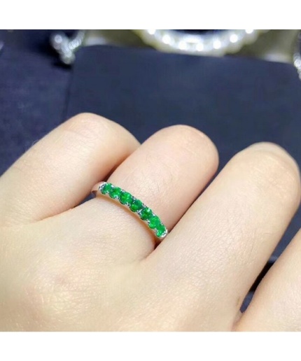 Natural Emerald & Cubic Zirconia Woman Ring, 925 Sterling Silver, Emerald Ring, Statement Ring, Engagement and Wedding Ring | Save 33% - Rajasthan Living 3