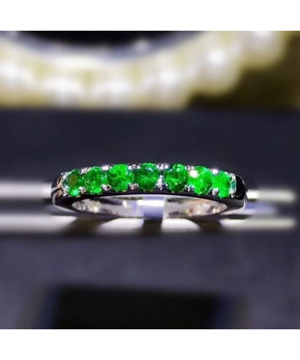 Natural Emerald & Cubic Zirconia Woman Ring, 925 Sterling Silver, Emerald Ring, Statement Ring, Engagement and Wedding Ring | Save 33% - Rajasthan Living