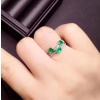 Natural Emerald & Cubic Zirconia Woman Ring, 925 Sterling Silver, Emerald Ring, Statement Ring, Engagement and Wedding Ring | Save 33% - Rajasthan Living 11