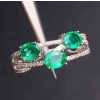 Natural Emerald & Cubic Zirconia Woman Ring, 925 Sterling Silver, Emerald Ring, Statement Ring, Engagement and Wedding Ring | Save 33% - Rajasthan Living 13