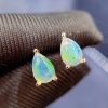 Natural Opal Studs Earrings, 925 Sterling Silver, Opal Studs Earrings, Earrings, Opal Earrings, Luxury Earrings, Pear Stone Earrings | Save 33% - Rajasthan Living 18